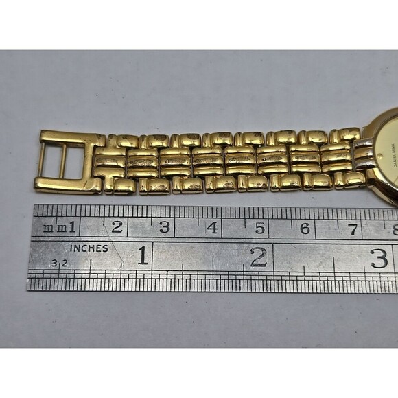 Daniel Mink Swiss Ladies Gold Plated Quartz Dress Wrist Watch New Battery - Picture 9 of 11
